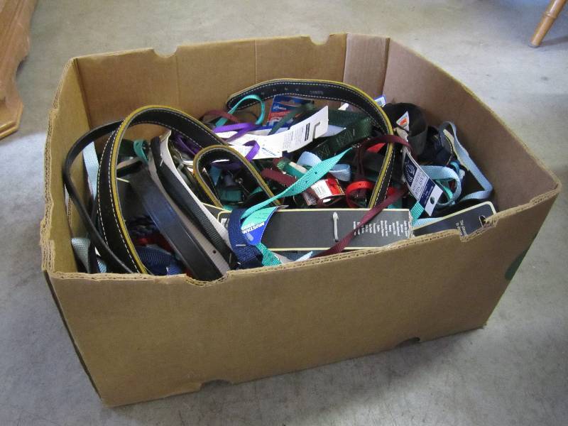 lot 122 image: Huge lot of dog cat collars leashes...