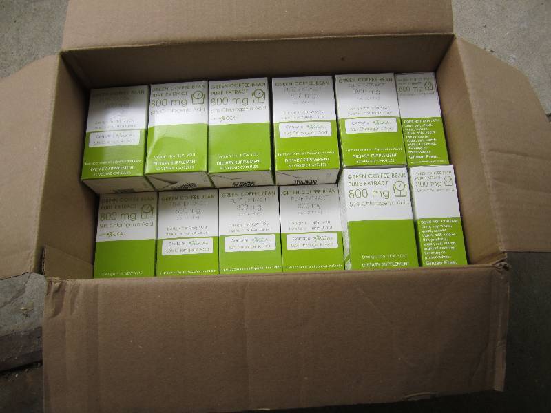 lot 189 image: Lot of 46 boxes of green coffee bea...