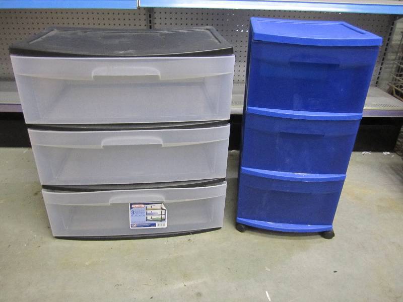 lot 214 image: 2 3 drawer organizers....