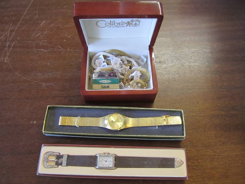 lot 226 image: Lot of misc jewelry watches vintage...