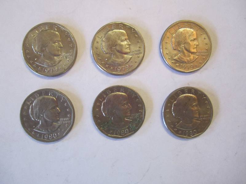 lot 230 image: Lot of Susan B Anthony dollar coins...