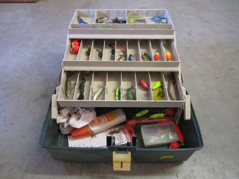 lot 278 image: Bigger Plano tackle box full of mis...