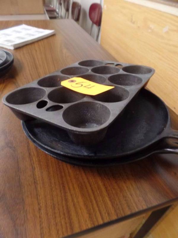 lot 54 image: CAST IRON COOKWARE