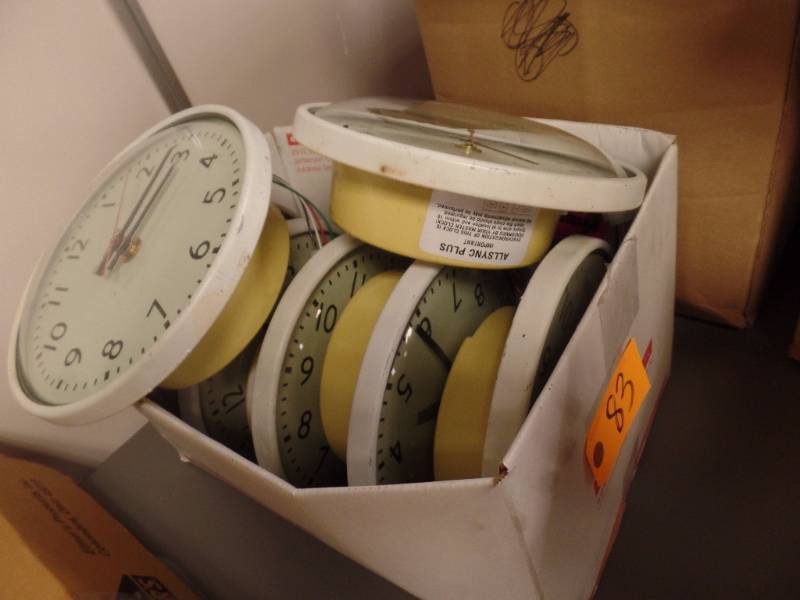 lot 83 image: SCHOOL CLOCKS