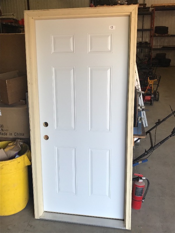 lot 13 image: Unused Pre-Hung 36 Exterior Door, ...