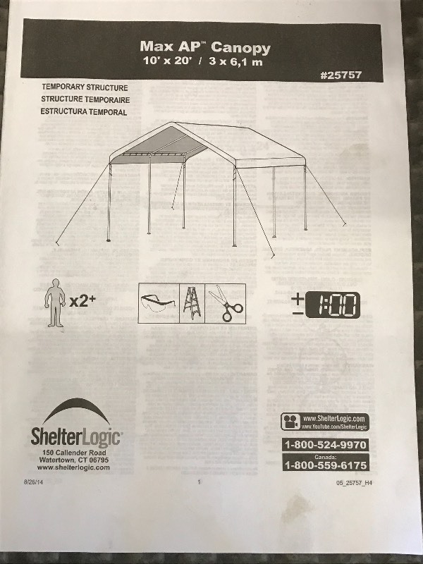 lot 53 image: Max-AP 10x20 Canopy Set, No Sidew...