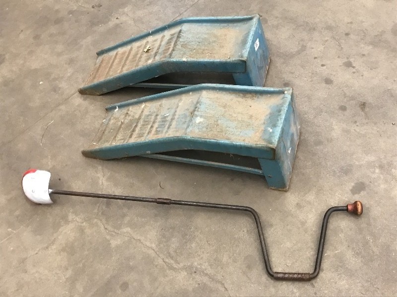 lot 85 image: Lot Of (1) Set Of Steel Car Ramps &...