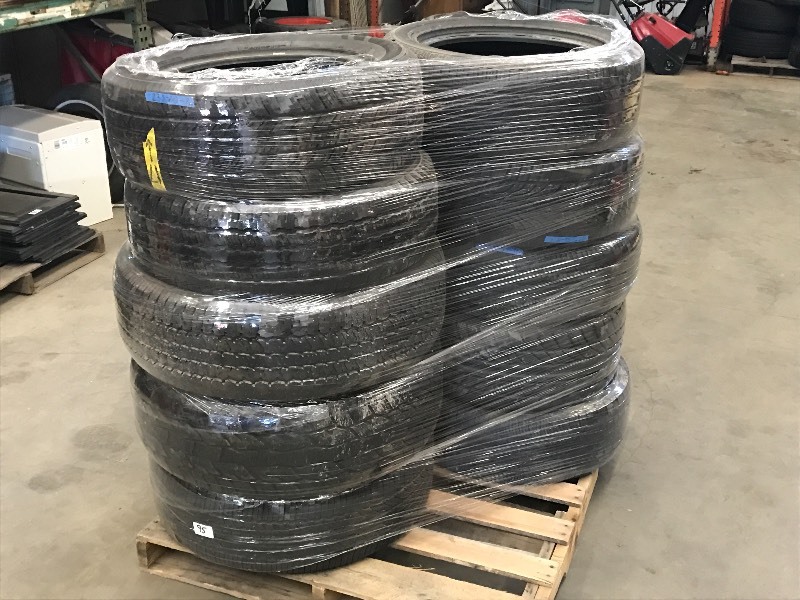 lot 95 image: Pallet Of (10) Assorted Used Tires,...