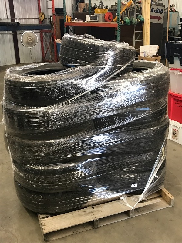 lot 96 image: Pallet Of (11) Assorted Used Tires,...