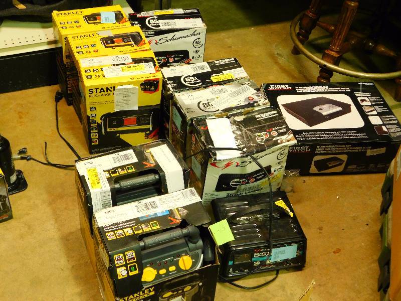Lot of Battery ChargersJump Packs