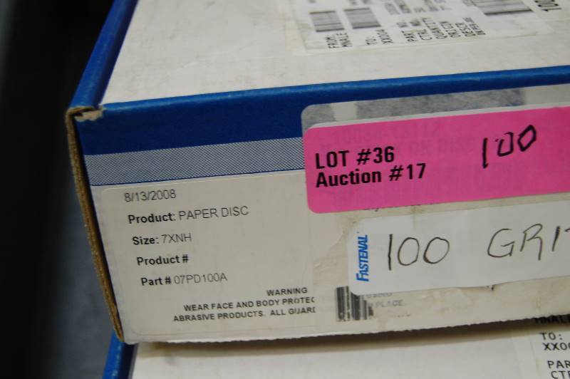 lot 36 image: 7 Stick on Discs-100 Grit