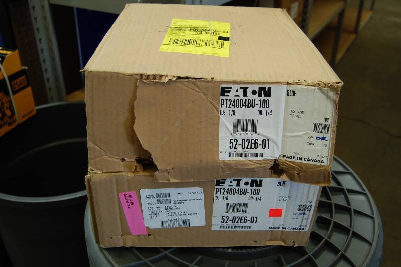 lot 10 image: 14OD x 100 Blue Polyethylene Tubing-200 Feet