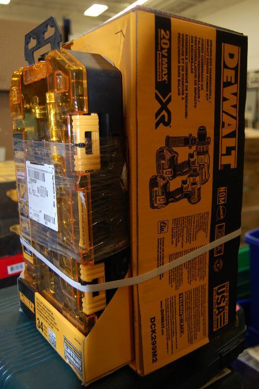 lot 53 image: BRAND NEW-20V Max (4.0 Ah) Li-Ion Brushless Cordless Hammerdrill and Impact Kit Tool Kit
