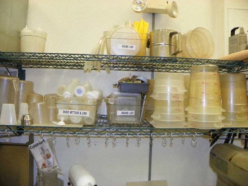 lot 21 image: TWO WALL HUNG NSF SHELVES