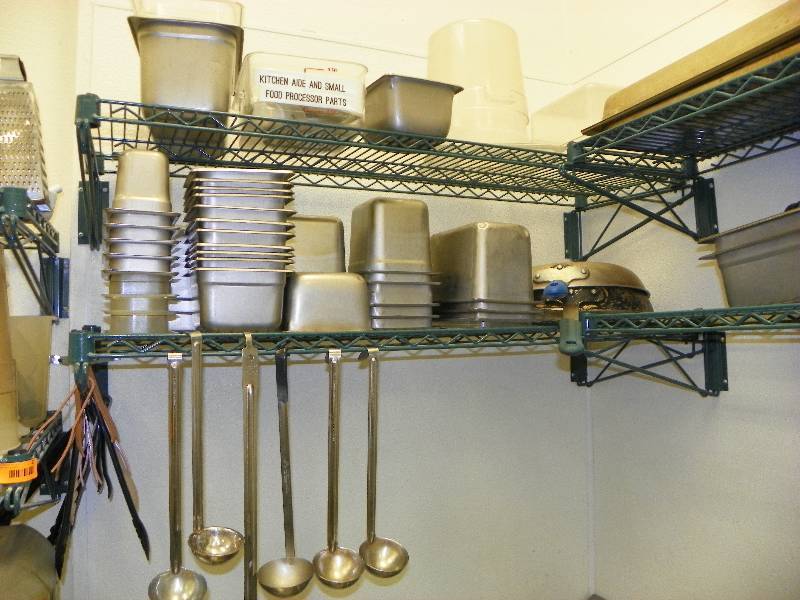lot 23 image: TWO WALL HUNG NSF SHELVES