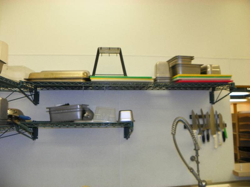 lot 26 image: TWO WALL HUNG NSF SHELVES