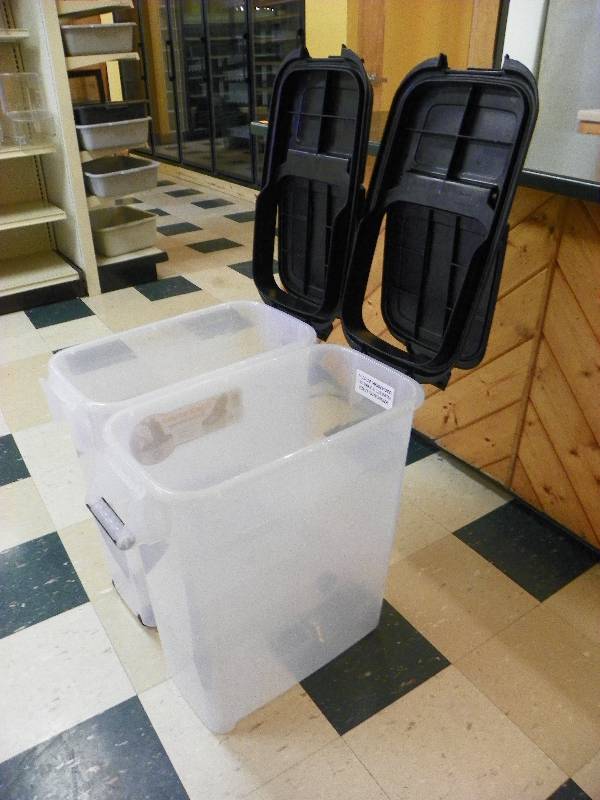 lot 47 image: TWO X-LARGE FOOD DISPENSER STORAGE CONTAINER