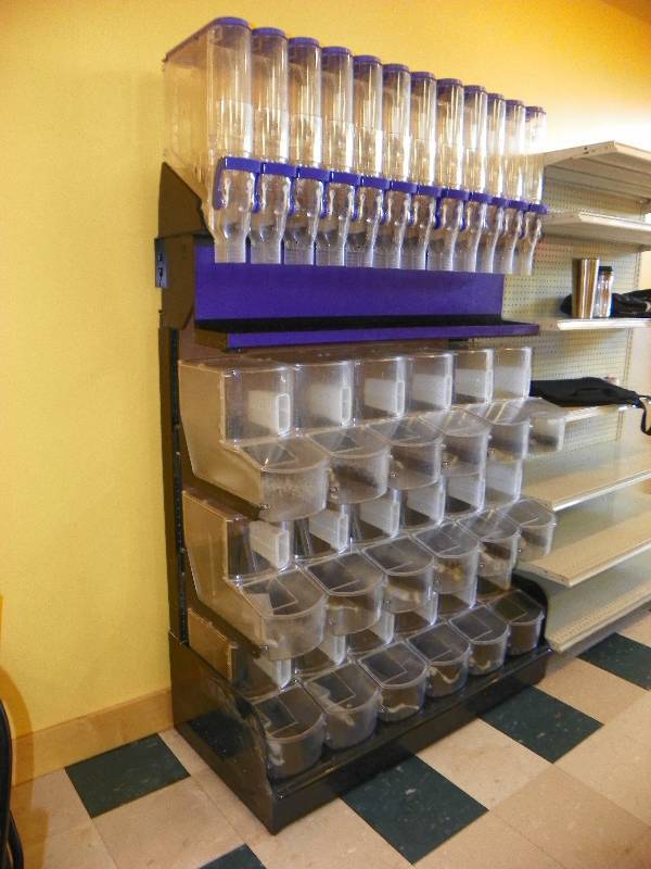 lot 56 image: DRY GOODS DISPENSER UNIT