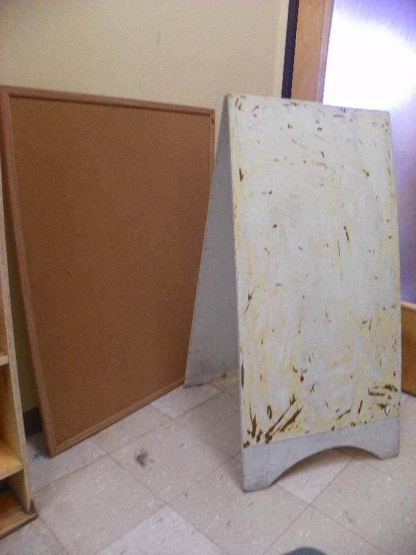 lot 94 image: MESSAGE BOARD AND CORK BOARD