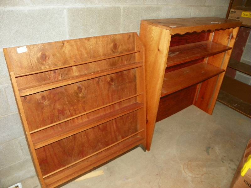 lot 148 image: TWO DISPLAY SHELVES
