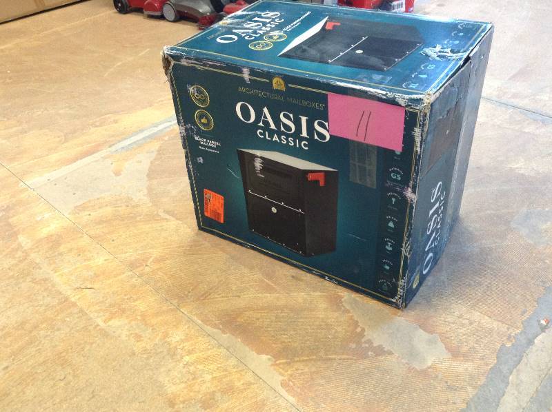 Oasis Classic Black Parcel Secured Mailbox Never used