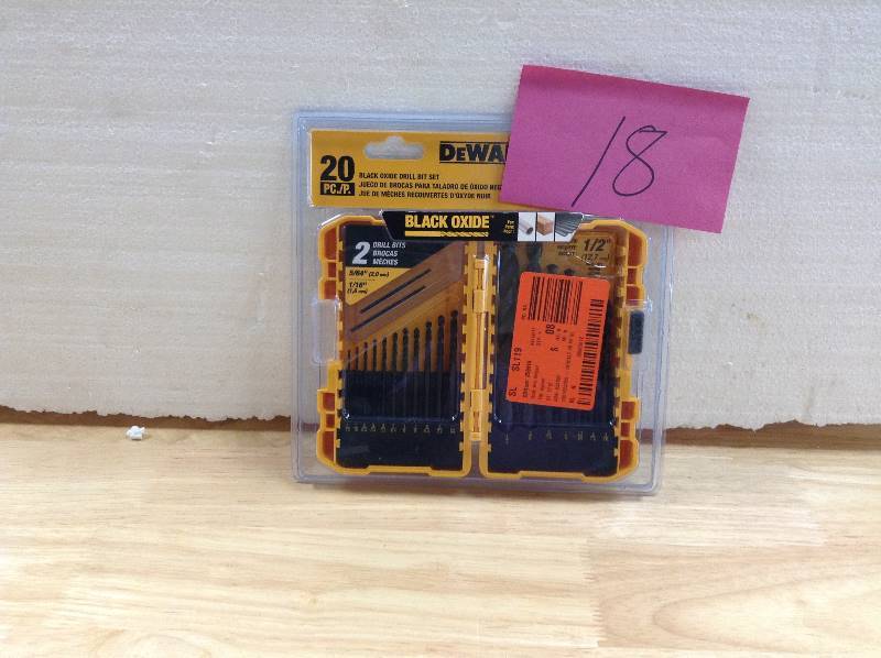 DeWalt Black Oxide Drill Bit Set (20Piece) New