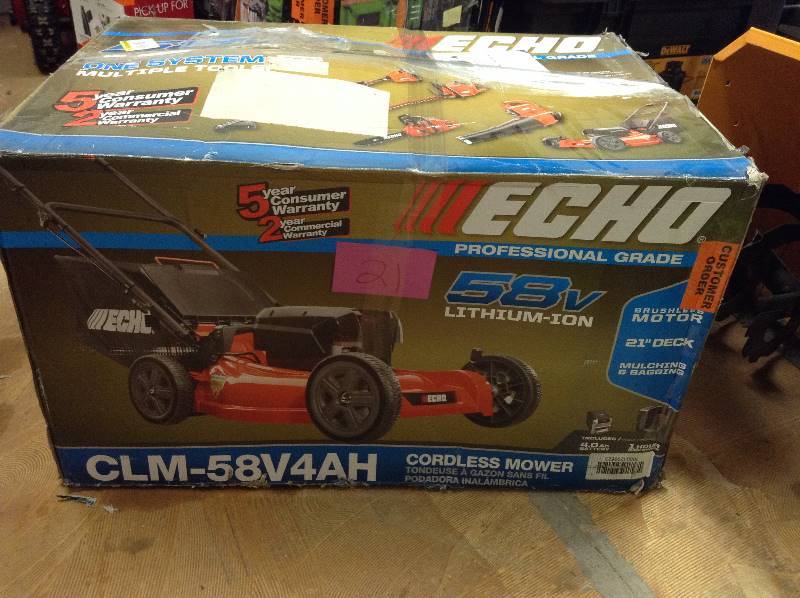 Echo 21 in. 58-Volt Lithium-Ion Brushless Cordless Mower never used