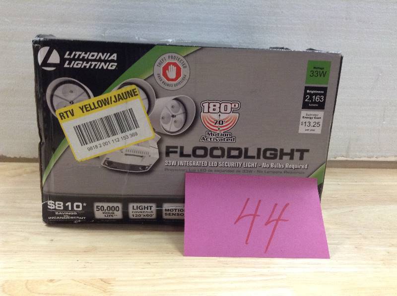 Lithonia Lighting 3 Head LED Floodlight with Light Motion Sesing never used