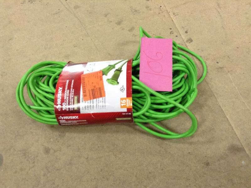 Husky 100 Ft IndoorOutdoor Extension Cord