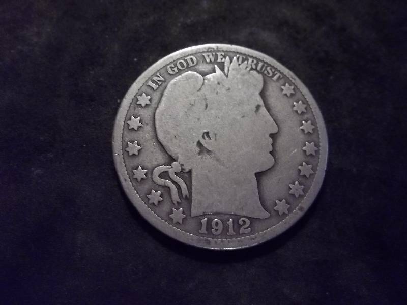 1912 S Barber Half Dollar