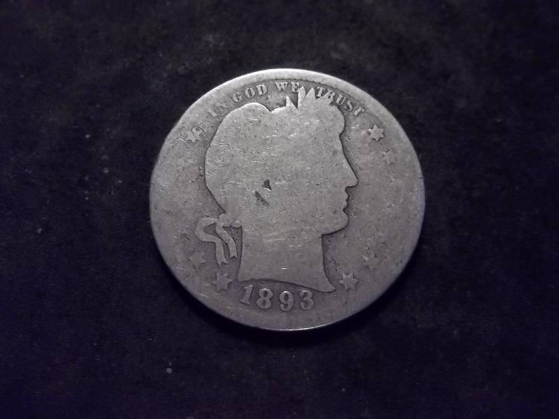 1893 S MM Far Barber Quarter (In F Condition Valued  $65.00)