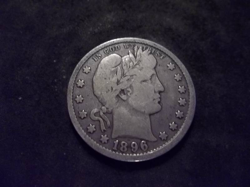 1896 O Barber Quarter Higher Grade (In F Condition Wholesale Grey Sheet Value $160.00)