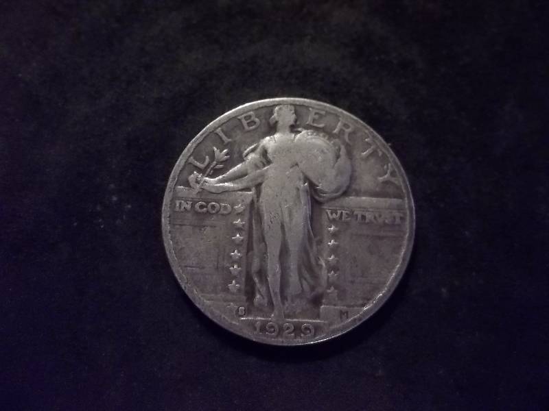 1929 S Standing Liberty Quarter Strong Date Very High Grade