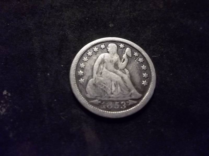 1853 O Seated Liberty Dime In VF Or Better