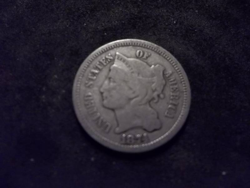 1871 3 Cent Nickel