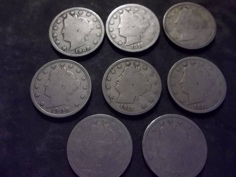 1899-1912 V-Nickels Some Dups