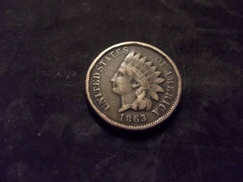 1863 Indian Head Bronze Cent