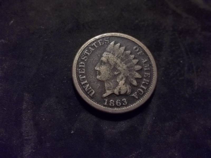 1863 Indian Head Bronze Cent Better Grade
