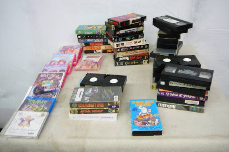 Lot of DVDs & VHS Tapes