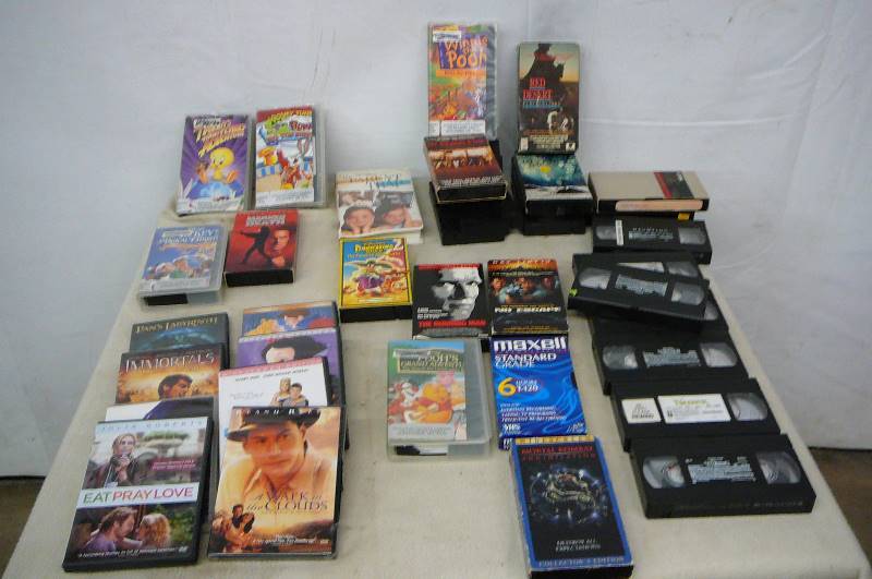 Lot of DVDs & VHS Tapes