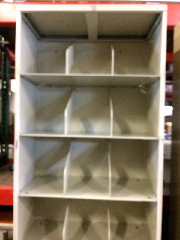 lot 22 image: Heavy-Duty Metal Organizer Separator Cabinet- Manage Papers Orders Files Part Organization Medical Home Office Shop Small Business Supplies Equipment -Great Condition