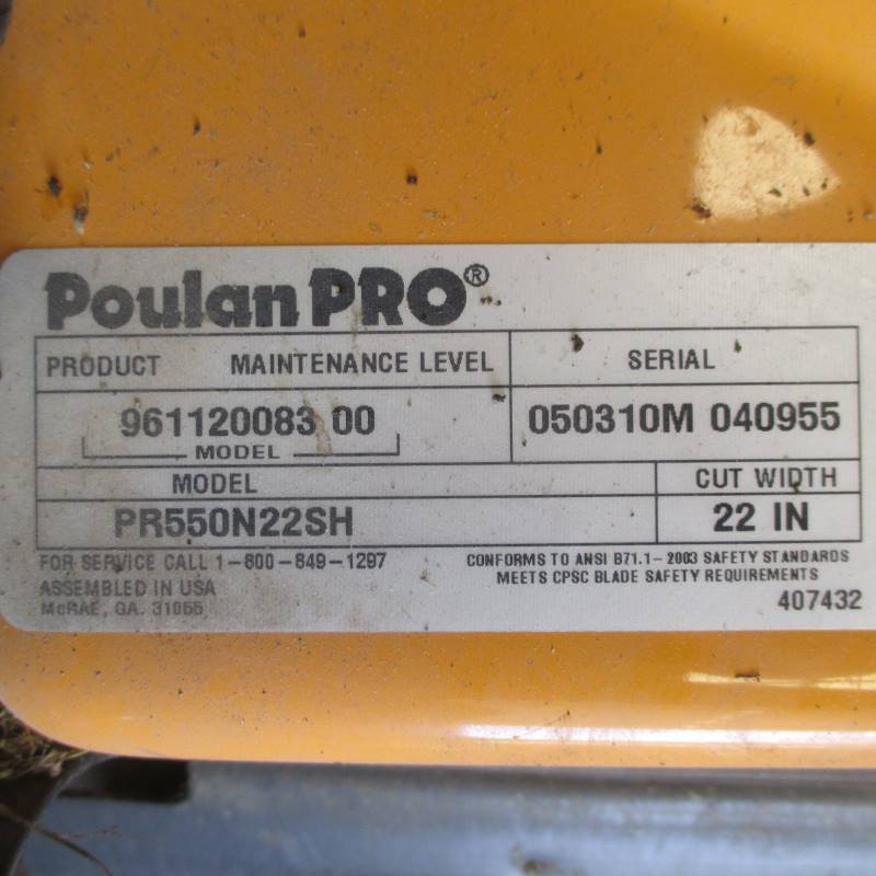 Poulan pro online pr550n22sh