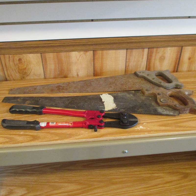 (2) Hand Saws & Bolt Cutter