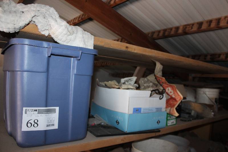 lot 68 image: Shelf Lot Includes Home Dcor, Royal Standard China, Helmet, And More