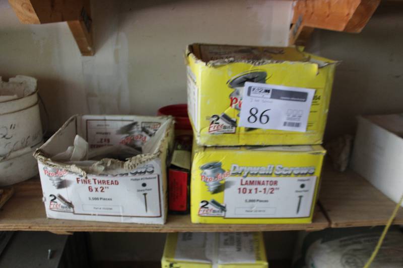 lot 86 image: Lot of (3) Boxes of Screws
