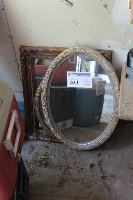 lot 80 image: Lot of (3) Decorative Framed Wall Mirrors