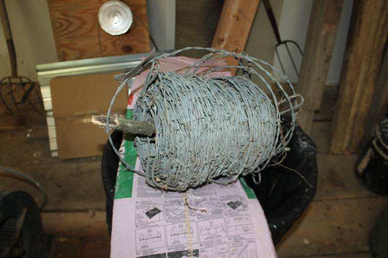 lot 174 image: Partial Spool Barbed Wire