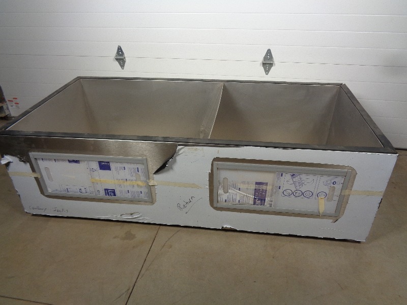lot 26 image: New Stainless Steel Ice Bin Extension with Windows.