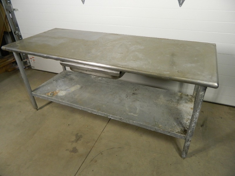 lot 66 image: Stainless Steel Table with Drawer