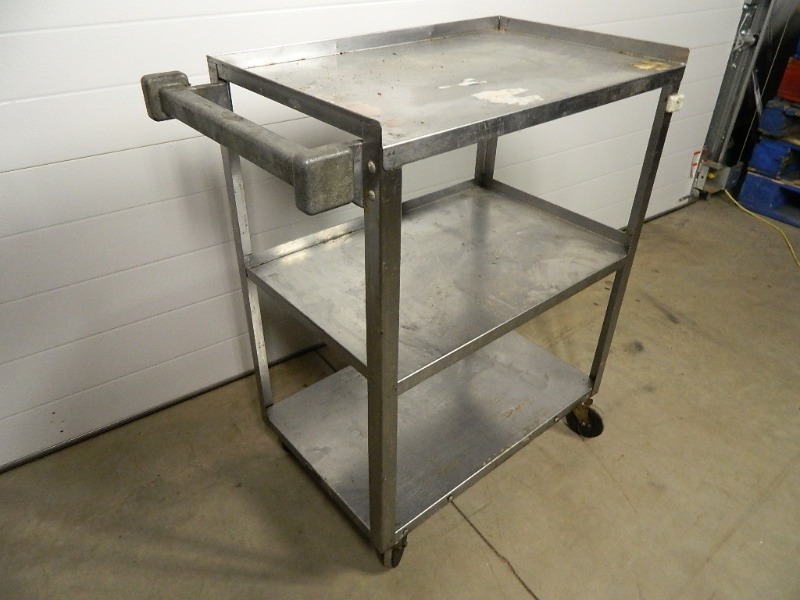 lot 80 image: Vollrath 3 Tier Stainless Steel Cart